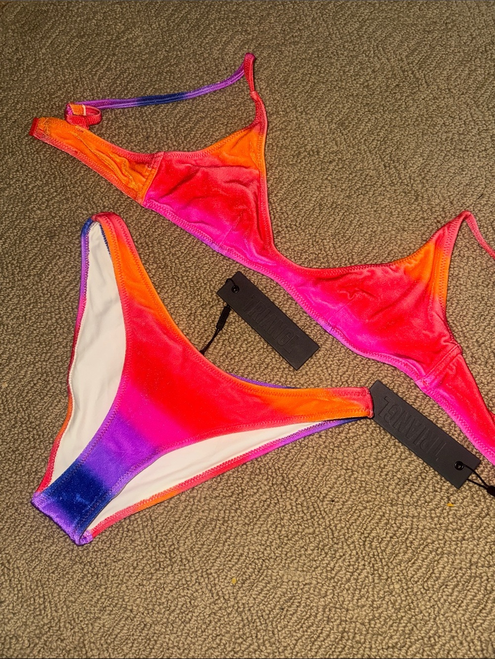 triangl swimwear Neon Orange-Pink-Purple Gradient Bikini